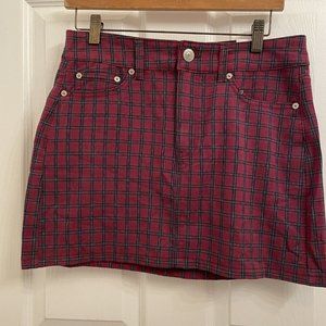 American Eagle Plaid Hi-Rise Mini Stretch Skirt Size 4 New with Tags